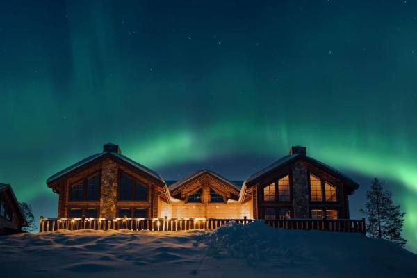Na fotografii je vidět objekt Idre Mountain Lodge dream with outdoor Jacuzzi ! nacházející se ve městě Idre.