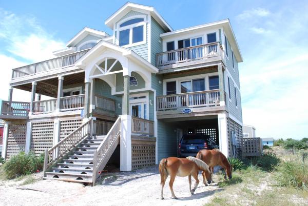 A la foto es mostra l'objecte Oceanside, Private Pool, Wild Horses, Hot Tub, 4x1614, Let's Just Sea situat a la ciutat de Corolla.