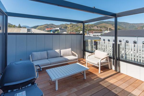 A la foto es mostra l'objecte Inner City Apartment 4 - Modern, Rooftop Balcony situat a la ciutat de Nelson.