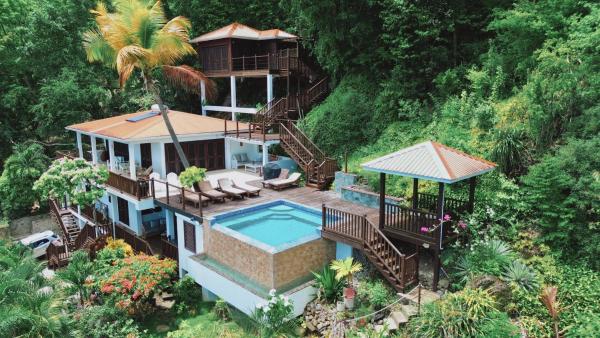A la foto es mostra l'objecte Moringa Villa Studio 1 situat a la ciutat de Soufrière.
