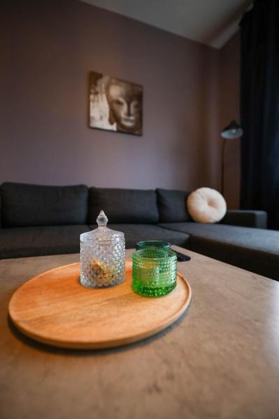 Op de foto is het object Olga Apartments te zien, gelegen in de stad Langaholt.
