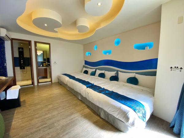 The photo shows the Dream Ocean View B&B located in the city of Wang-an.