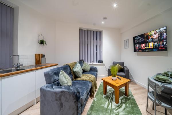 A la foto es mostra l'objecte 2-Bedroom Cozy Hideaway Close to Hollingworth Lake in Milnrow situat a la ciutat de Shaw.