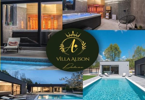Nella foto è visibile l'oggetto Villa Alison Deluxe with private spa and heated swimming pool situato nella città di Nedeščina.