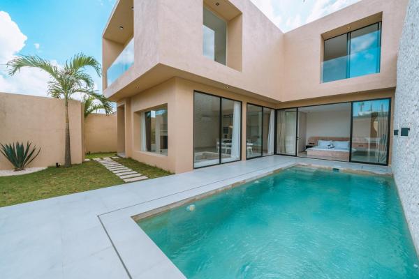 Na fotografii je vidět objekt Minimalist Paradise: Tranquil Canggu Villa Ummi nacházející se ve městě Dalung.