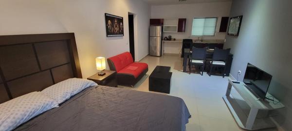 A la foto es mostra l'objecte Loft Moderno - Distrito Tec, Estadios y Parques situat a la ciutat de Monterrey.