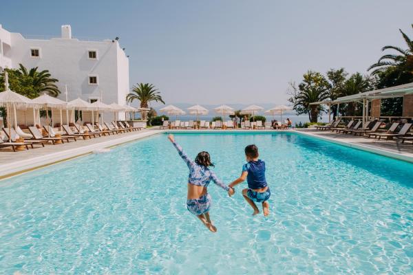 The photo shows the Brown Beach Chalkida Resort, a member of Brown Hotels located in the city of Chalkida.