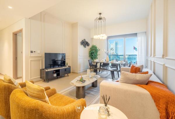 Na zdjęciu widoczny jest obiekt Manzil - Stylish 2BR in Downtown, Walking distance to Burj Khalifa & Dubai Mall położony w mieście Dubaj.