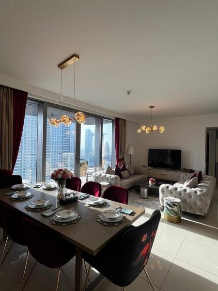 Na fotografii je vidět objekt Burj Khalifa view, 3 Bedroom Apartment in Boulevard Point, Connected to Dubai Mall nacházející se ve městě Dubaj.