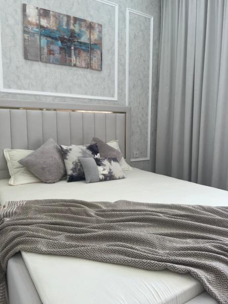 Op de foto is het object Уютная квартира вблизи Байтерека te zien, gelegen in de stad Astana.