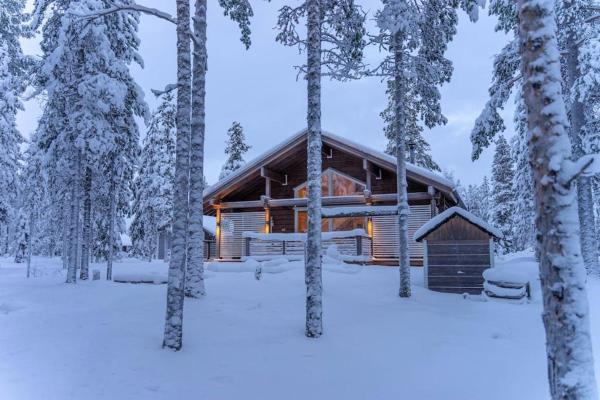 På bilden syns objektet Villa Lumikettu som ligger i staden Kittilä.