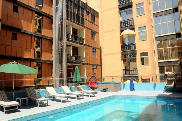 Na fotografii je vidět objekt Emmad Furnished Hotel nacházející se ve městě Addis Abeba.
