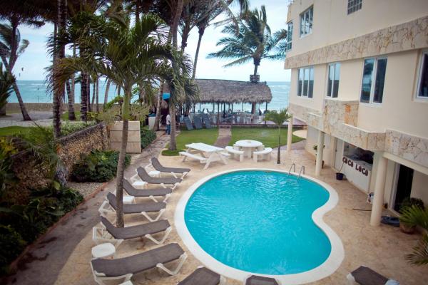 A la foto es mostra l'objecte Kite Beach Inn situat a la ciutat de Cabarete.