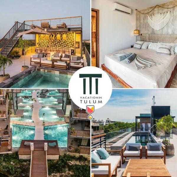 Na zdjęciu widoczny jest obiekt Tulum Paradise - Penthouse with Private Pool and Cenote położony w mieście Tulum.