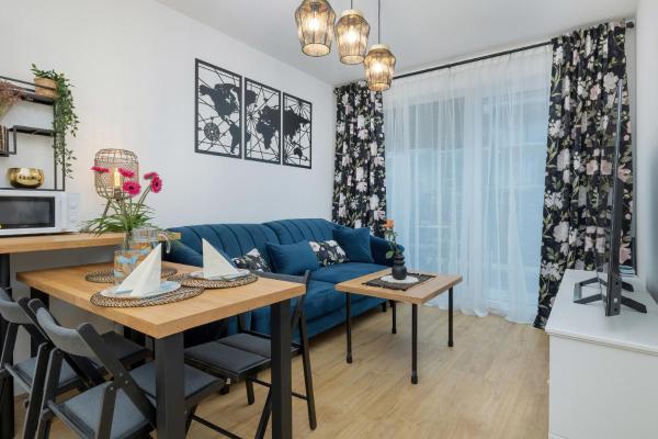 En la foto se muestra el objeto Nadbrzeżna Apartment with Terrace Gąski by Noclegi Renters ubicado en la ciudad de Gąski.