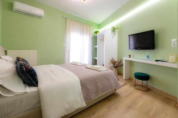Na zdjęciu widoczny jest obiekt Korte Apartment 2 położony w mieście Glykórrizon.