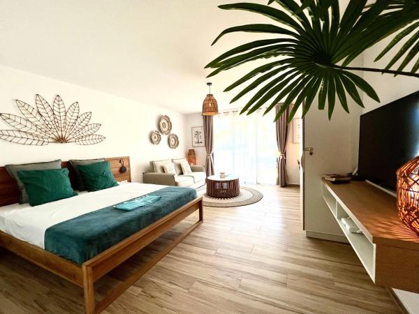 照片显示了位于Orient Bay市的Spacious studio with pool and beach in Orient Bay物件。