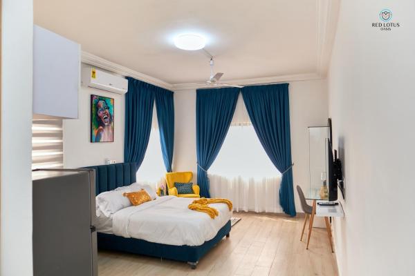 A la foto es mostra l'objecte Charming Rooftop Apartments- Strong Wi-Fi & 40percent Long-stay Disc situat a la ciutat de Accra.