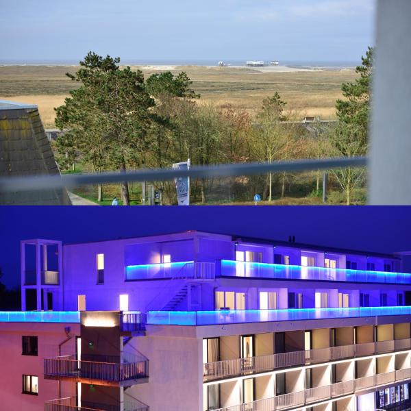 Na zdjęciu widoczny jest obiekt Parkhotel Residenz położony w mieście Sankt Peter-Ording.