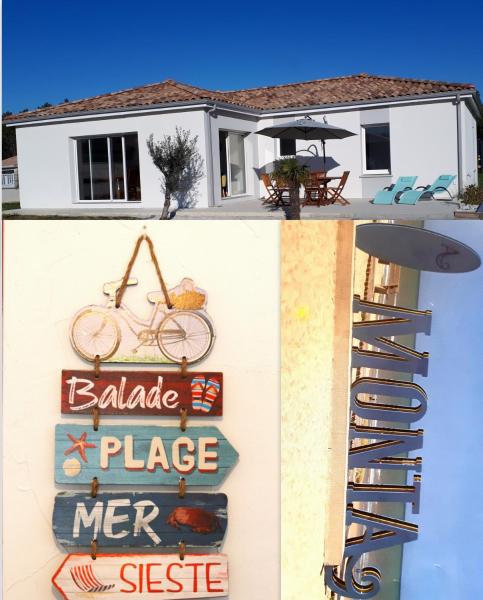 A la foto es mostra l'objecte Montalivet à 1km,Villa(jardin)à 1km plages wifi situat a la ciutat de Vensac.