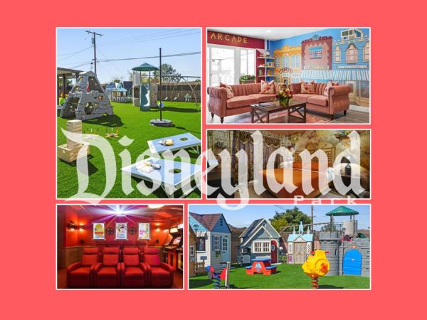写真にはガーデングローブ市にあるThe Disneyland Dream: Arcade, Theater, Play, Golf+が写っています。