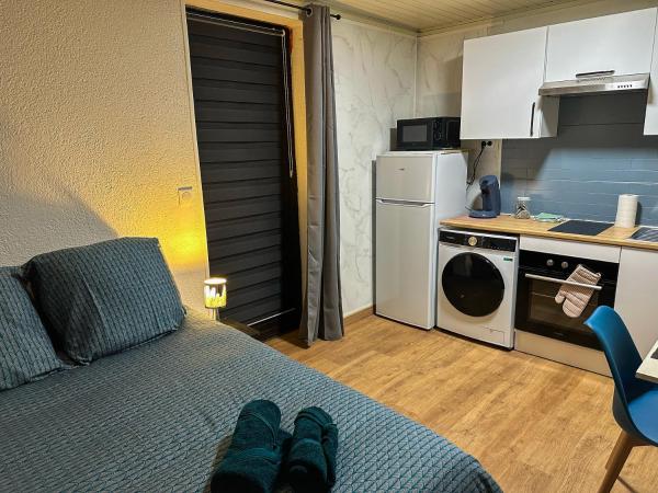 Nella foto è visibile l'oggetto Studio Cosy équipé avec terrasse situato nella città di Chalampé.