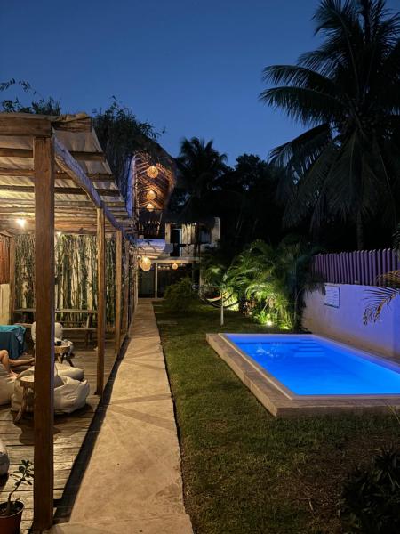 På billedet ses objektet Casa Delia Hotel Downtown beliggende i byen Bacalar.