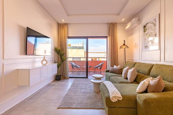 På billedet ses objektet New! Appartement Diana calme ,Terrasse beliggende i byen Marrakech.