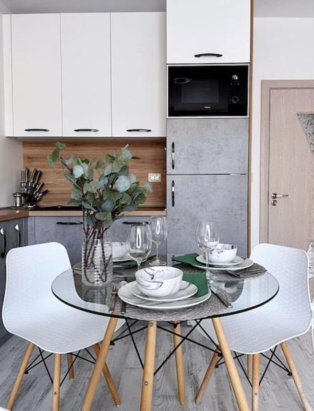 A la foto es mostra l'objecte Seaside apartment Tyndzha situat a la ciutat de Pomorie.
