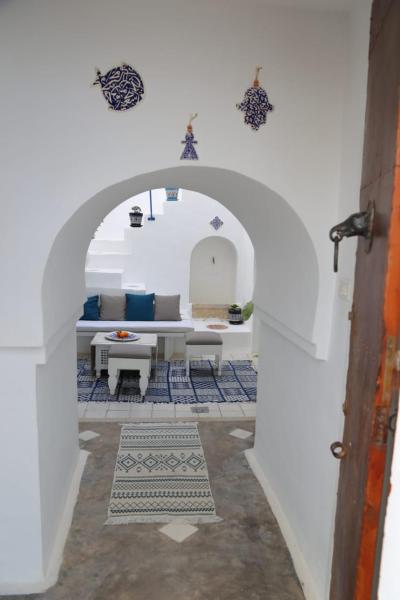 Auf dem Foto ist das Objekt Dar Ali Médina Hammamet chambres d'hôtes in der Stadt Hammamet zu sehen.