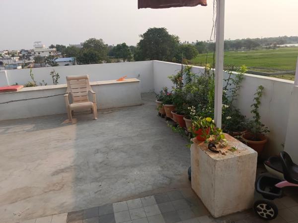The photo shows the Pent house with personal garden located in the city of Secunderabad.