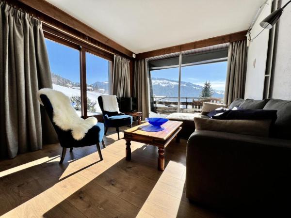 La photo montre l'objet Résidence Les Alpages - Appartement avec une vue exceptionnelle, proche des pistes et piscine en été MAE-2434 situé dans la ville de Notre-Dame-de-Bellecombe.