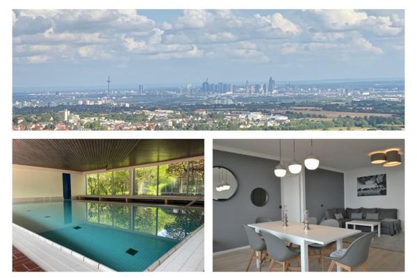 A la foto es mostra l'objecte Skyline Appartement mit Pool and Netflix situat a la ciutat de Hohemark.