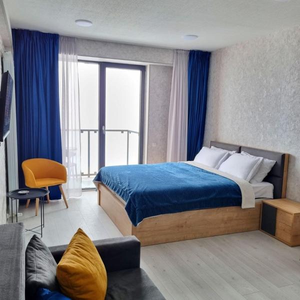 På billedet ses objektet Evdo Apartments F2 Lovely Studio beliggende i byen Gudauri.