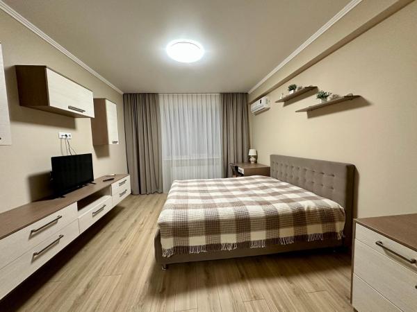 Kuvassa näkyy kohde Apartament Confortabil!, joka sijaitsee kaupungissa Staţia de Cale Ferată Visterniceni.
