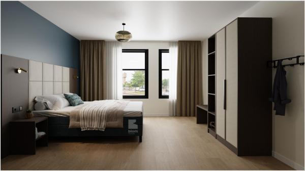The photo shows the Long Stay Den Helder located in the city of Den Helder.