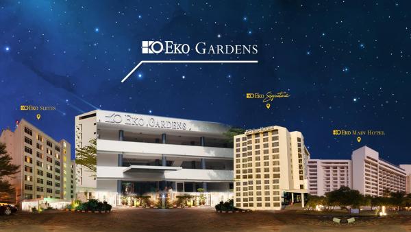 A la foto es mostra l'objecte Eko Hotel Gardens situat a la ciutat de Lagos.
