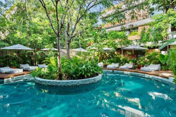 Na zdjęciu widoczny jest obiekt 5 Star Luxury Penthouse /Private Pool/Cenote Pool położony w mieście Tulum.