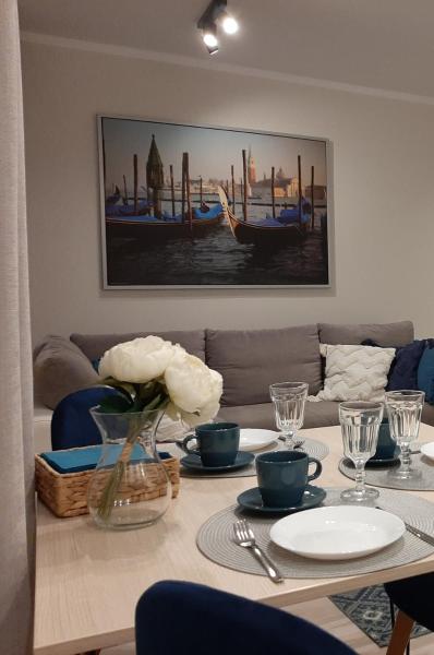 Auf dem Foto ist das Objekt Apartament Wenecja in der Stadt Nowe Marzy zu sehen.