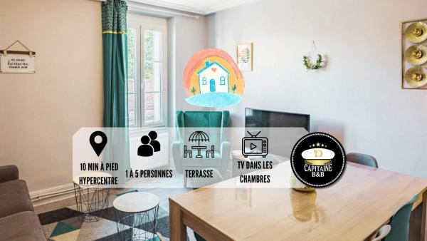 A la foto es mostra l'objecte Maison du Bonheur - Terrasse - Stationnement facile - Proche Hypercentre situat a la ciutat de Troyes.