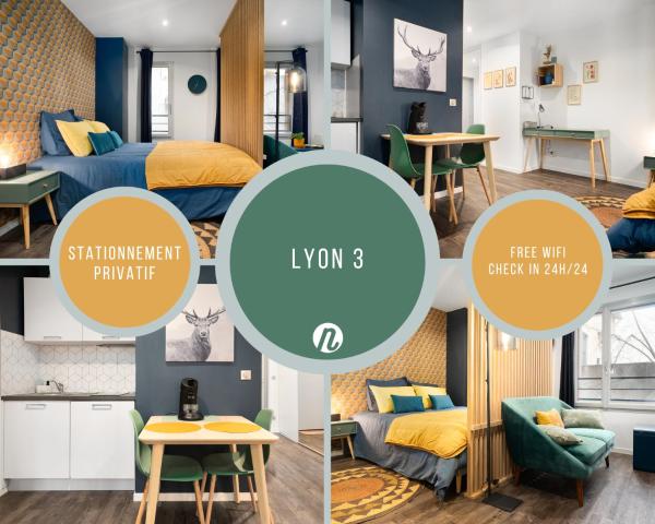 På billedet ses objektet Studio cosy avec parking beliggende i byen Lyon.