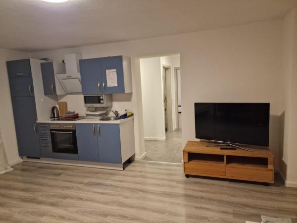На фото показан объект Ferienwohnung Sumi, расположенный в городе Заксенхайм.