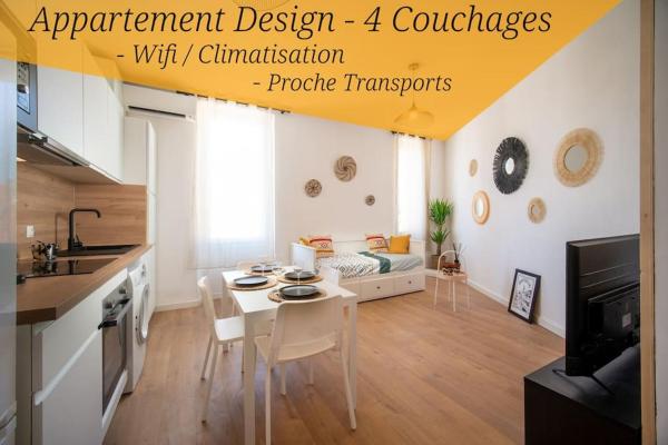 Le Cocon - Appart Neuf Clim Wifi 2 à 4 personnes, Marseille