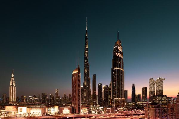 Auf dem Foto ist das Objekt Burj Khalifa View, 2 Balcony w Lounge, Dubai Mall Access, Gym, Infinity-Pool, Playground, BBQ, Family Friendly in der Stadt Dubai zu sehen.