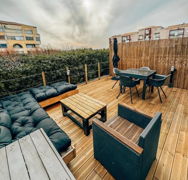 A la foto es mostra l'objecte BEACH HOUSE 100M PLAGE, SUR LE PORT. situat a la ciutat de Frontignan.