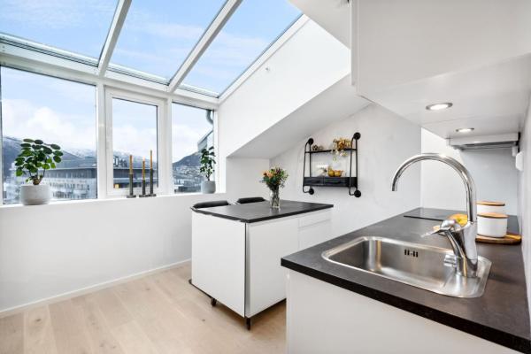 Modern central top floor apartment, Tromsø