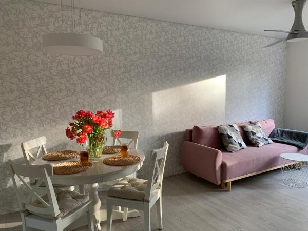 Auf dem Foto ist das Objekt Palūšės Apartment in der Stadt Gaveikėnai zu sehen.