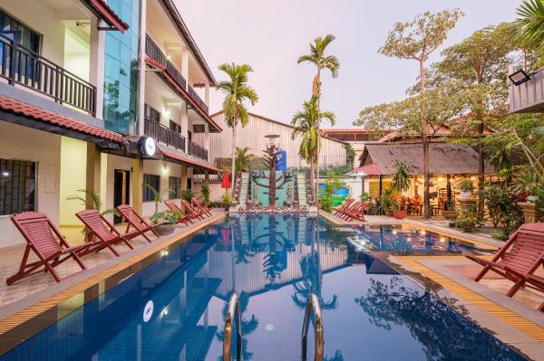 En la foto se muestra el objeto Lotus Bleu Guest House ubicado en la ciudad de Phumi Ta Phul.