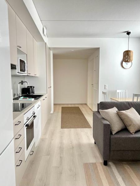 Na fotografii je vidět objekt Kotimaailma Apartments Tervapääsky I nacházející se ve městě Oulu.