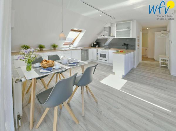 A la foto es mostra l'objecte Haus Tide Ferienwohnung Calimero situat a la ciutat de Juist.